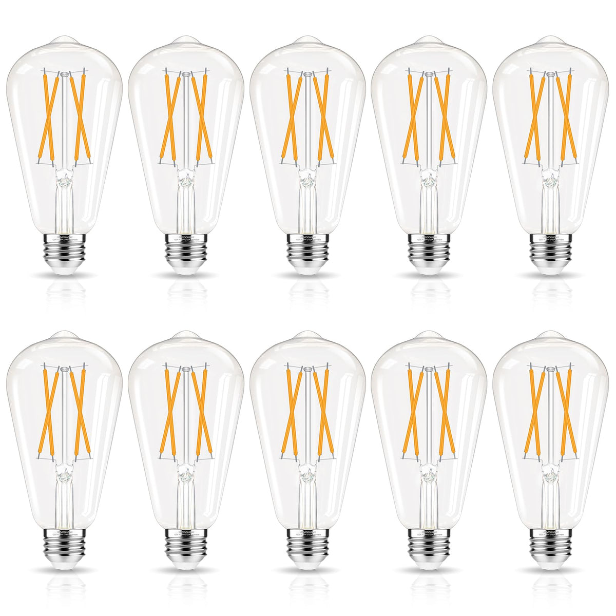 GvvooHome LED Edison bulbs dimmable 60W equivalent for cozy living spaces.