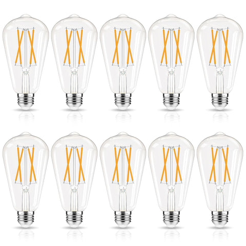 GvvooHome LED Edison bulbs dimmable 60W equivalent for cozy living spaces.