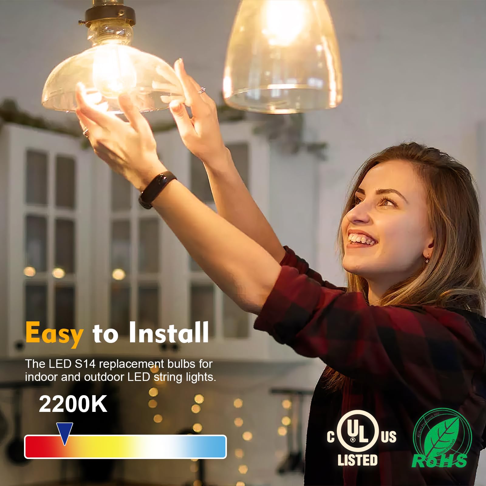 GvvooHome outdoor S14 bulbs designed for weatherproof performance.