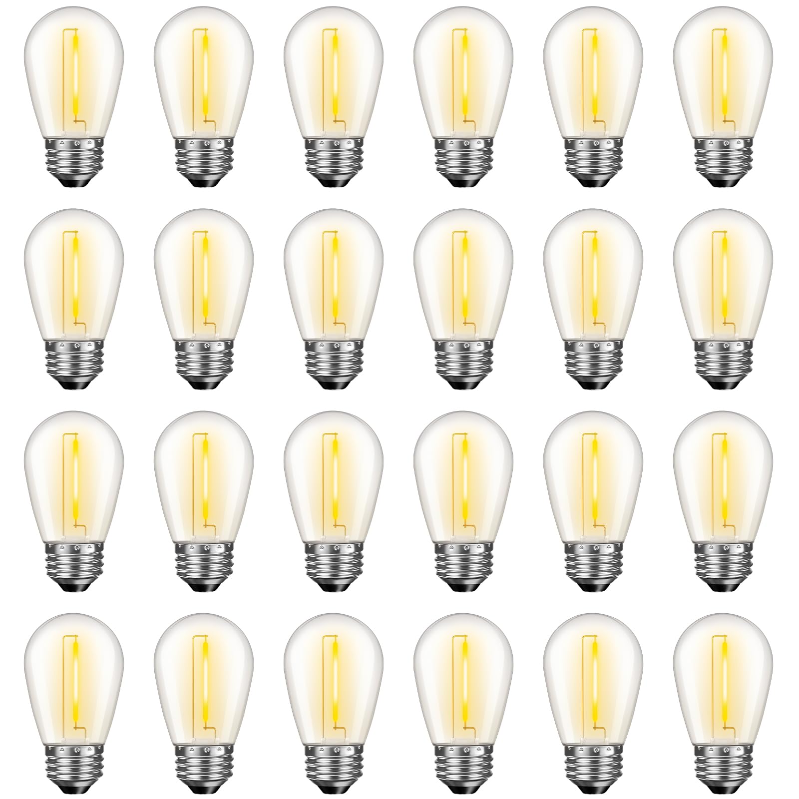 GvvooHome S14 dimmable waterproof bulbs for outdoor string lights.