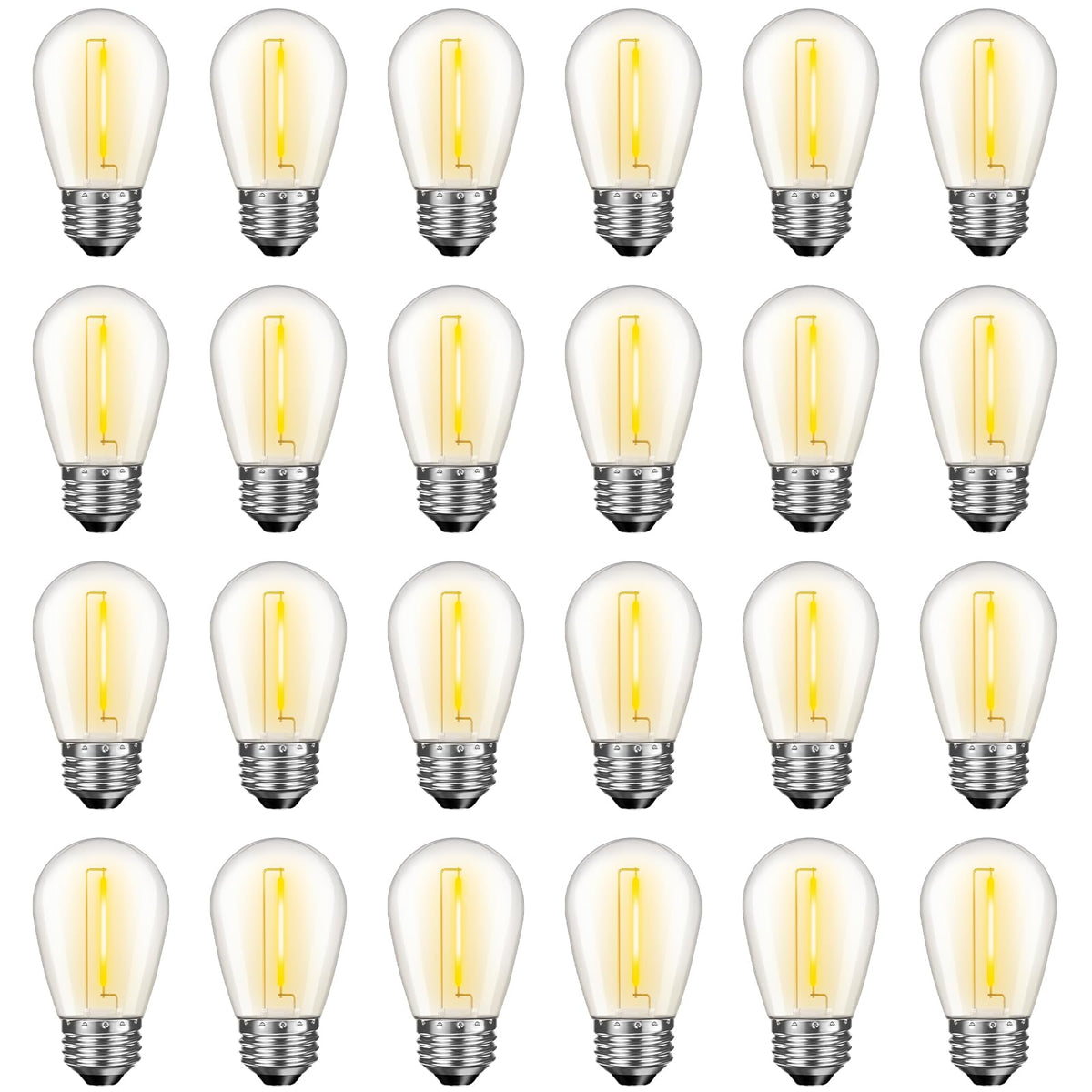 GvvooHome S14 dimmable waterproof bulbs for outdoor string lights.