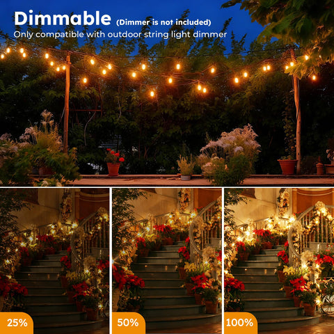 GvvooHome S14 bulbs install easily in porch and garden setups.