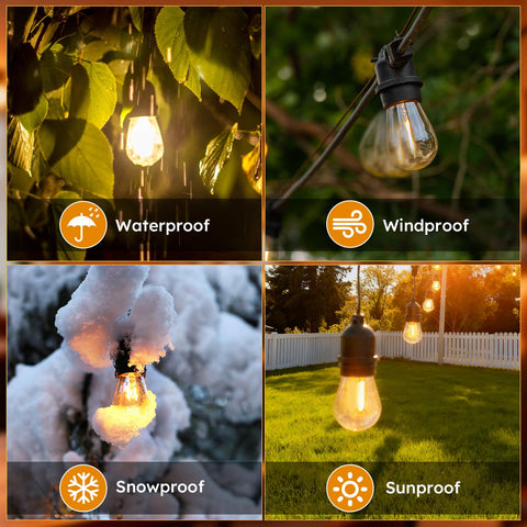 GvvooHome S14 bulbs resist rain and snow, thanks to IP65 protection.