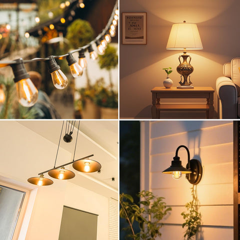 GvvooHome S14 bulbs are not compatible with solar string lights.