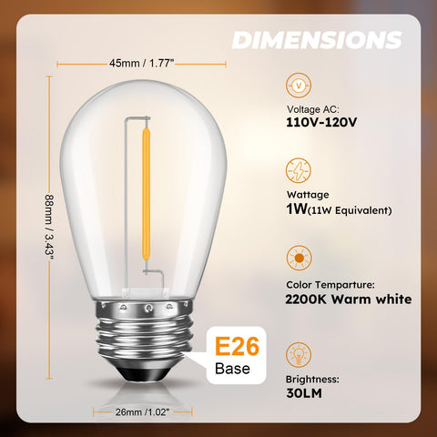 GvvooHome S14 PET plastic shatterproof bulbs enhance safety.