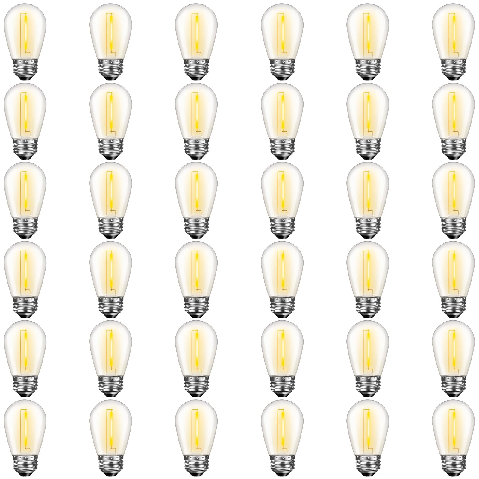 GvvooHome S14 outdoor bulb replacement for weatherproof string lights, patio-ready.