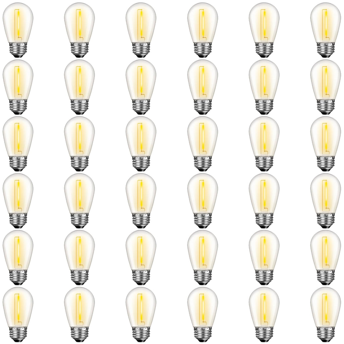 GvvooHome S14 outdoor bulb replacement for weatherproof string lights, patio-ready.