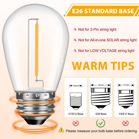 GvvooHome vintage Edison 1W glow adds warm ambiance.