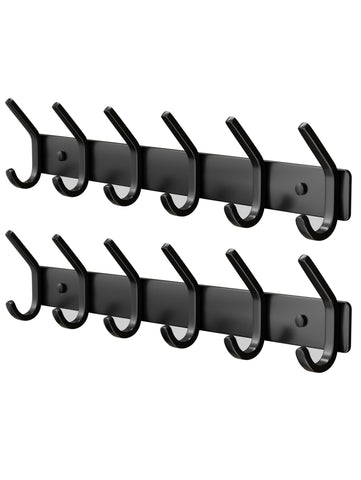 GWAAZXGZ coat rack front view in matte black for entryway organization