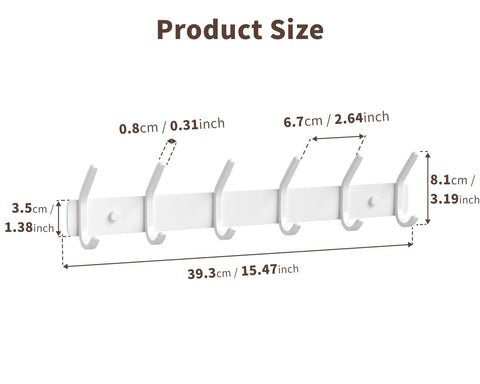 GWAAZXGZ easy-install coat rack includes screws anchors and caps