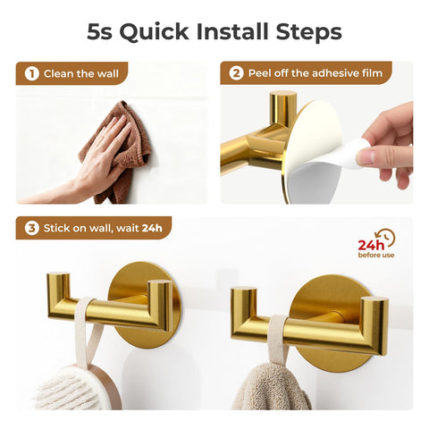 GWAAZXGZ modern minimalist bathroom hook complements small spaces.