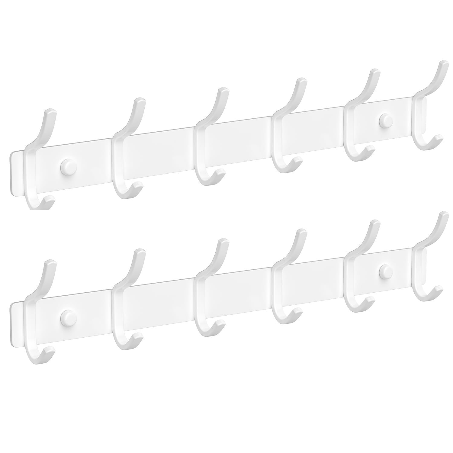 GWAAZXGZ white wall-mounted coat rack with arc hooks for tidy entryway storage.
