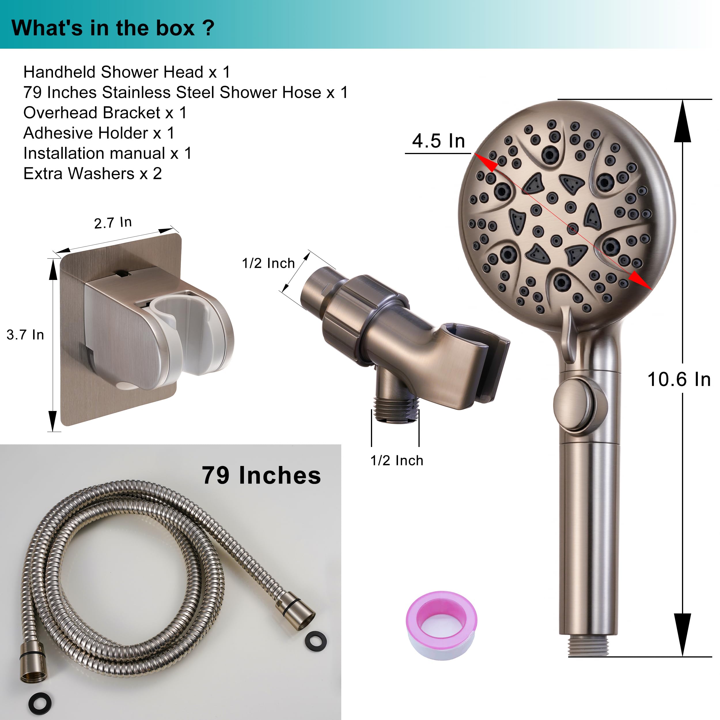 GwernKB durable burst-resistant hose resists kinks and is easy to clean.