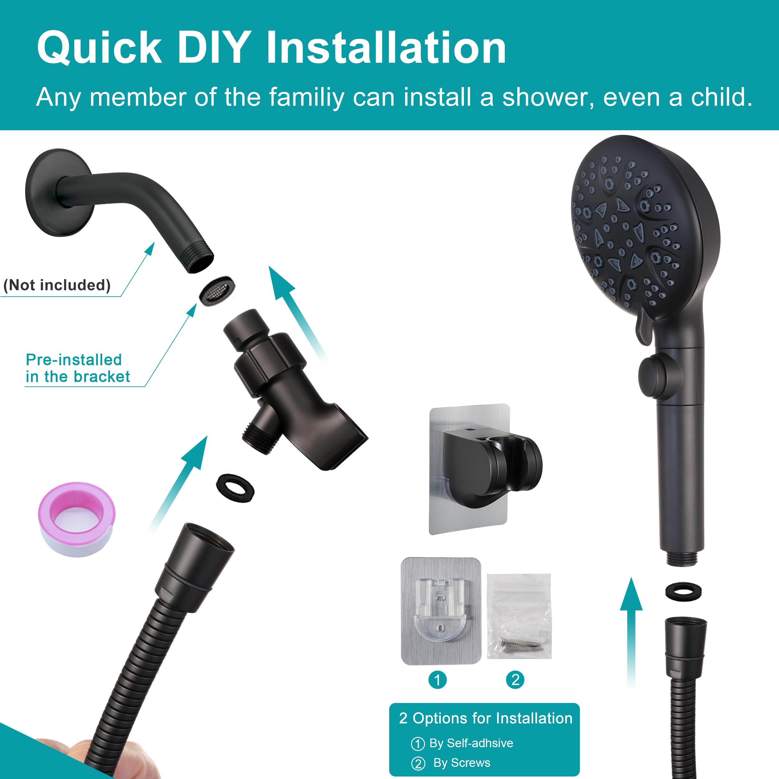 GwernKB pause function helps conserve water during shampooing.