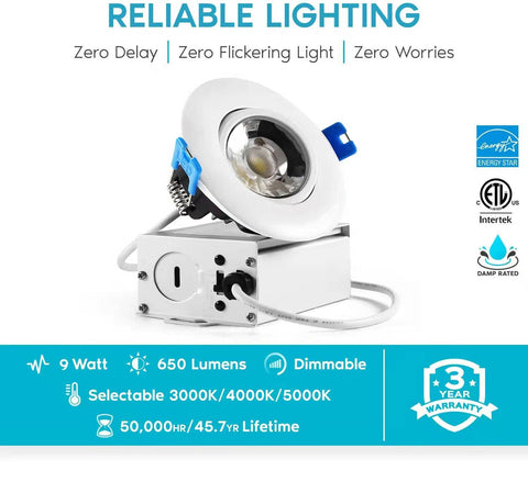 GWEUZMALL 3-color temp toggle switch allowing warm, neutral, or cool tones.