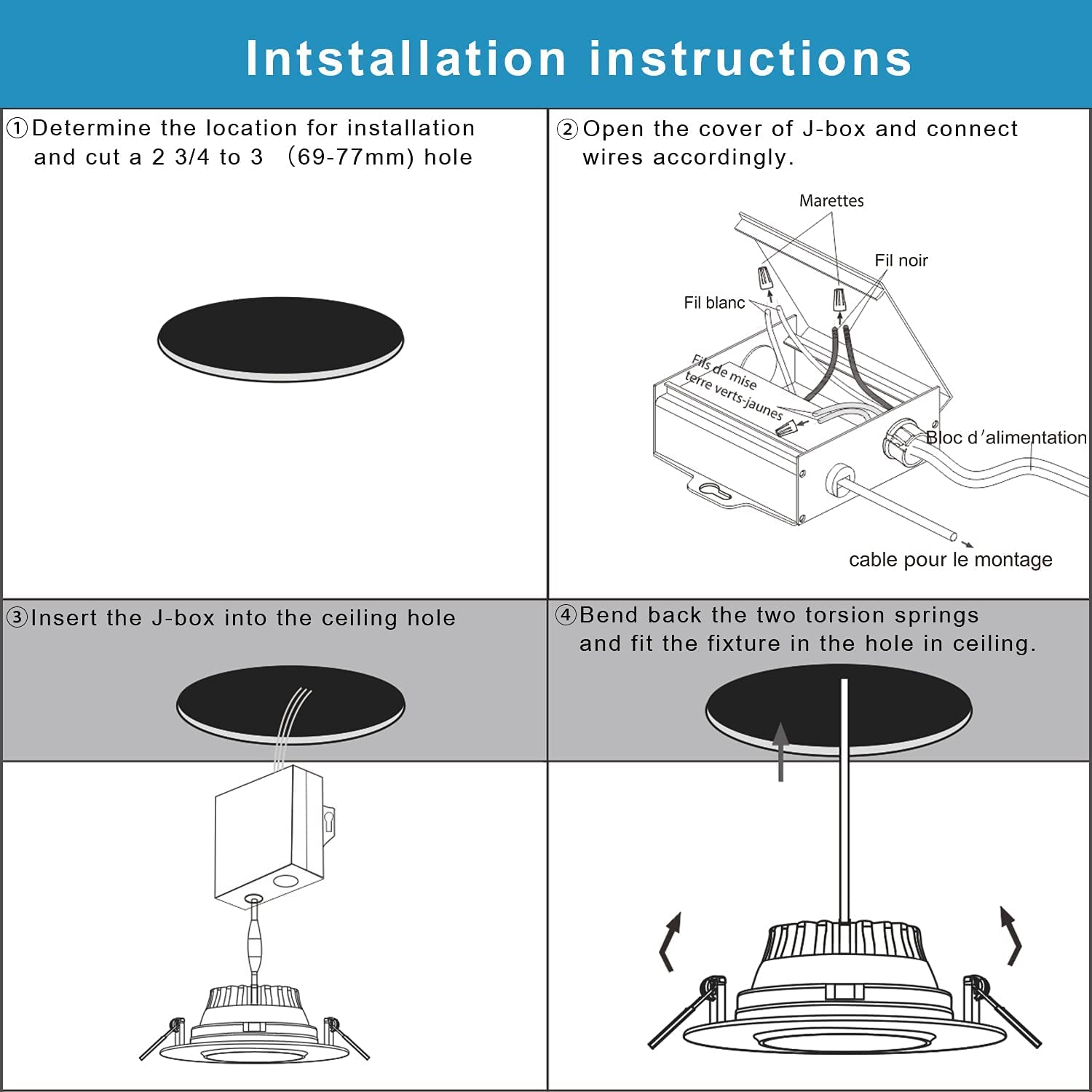 GWEUZMALL ultra-thin body recessed light with compact profile for tight ceilings.