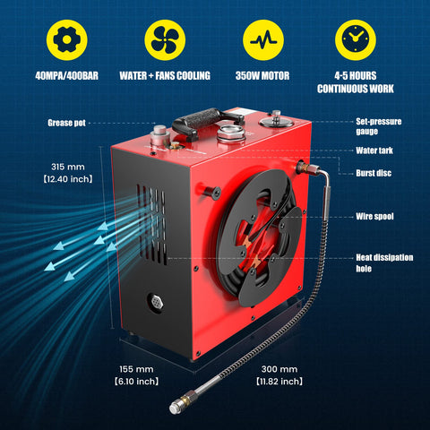 12V power compatibility for car or home use with converter.