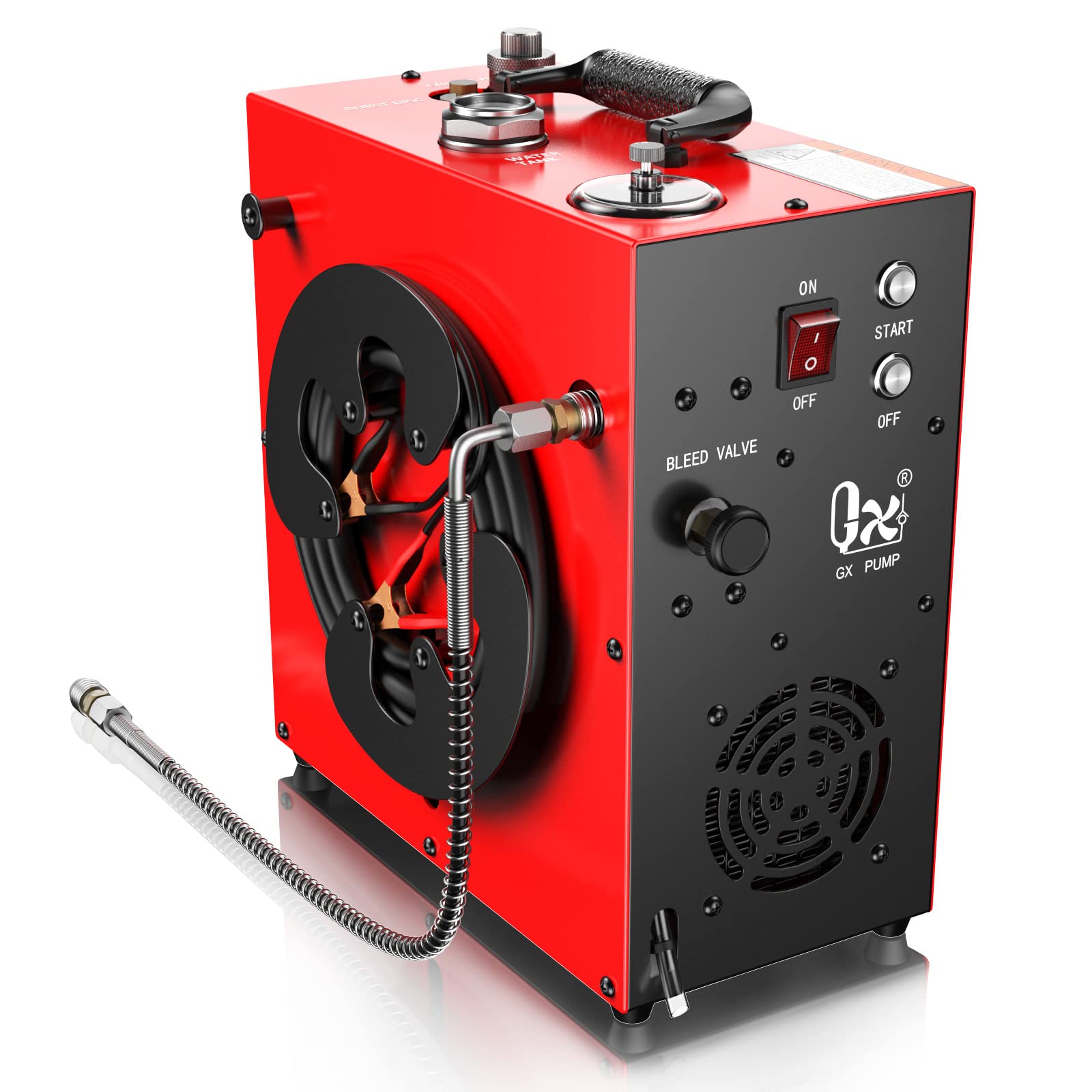 GX Pump GX-E-CS4 exterior view, a portable PCP compressor for field use.