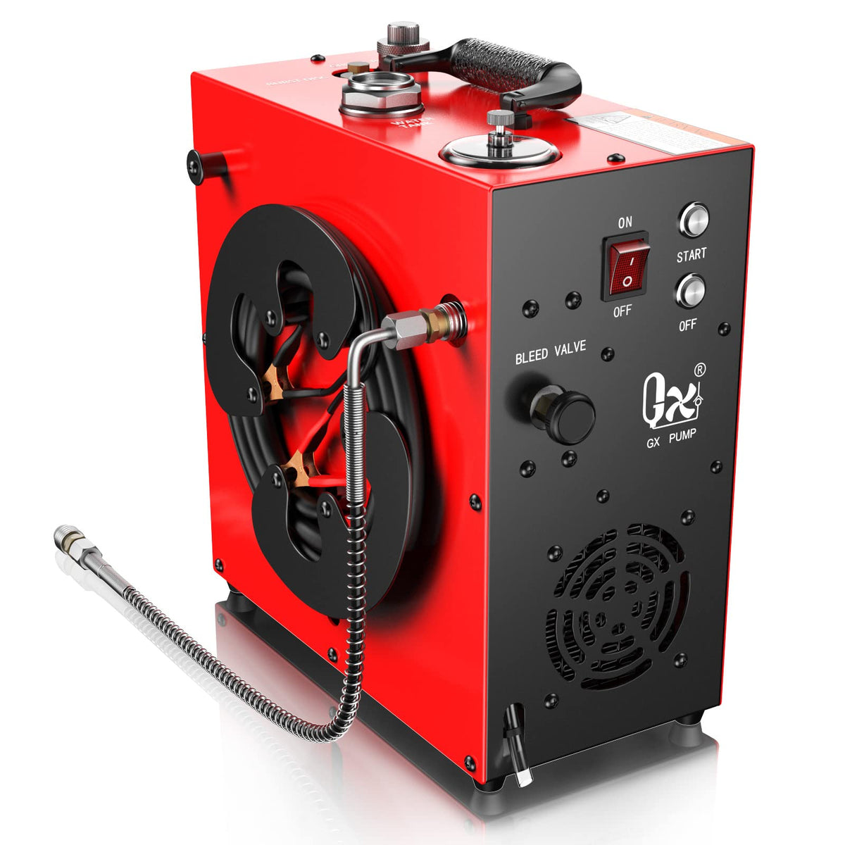 GX Pump GX-E-CS4 exterior view, a portable PCP compressor for field use.