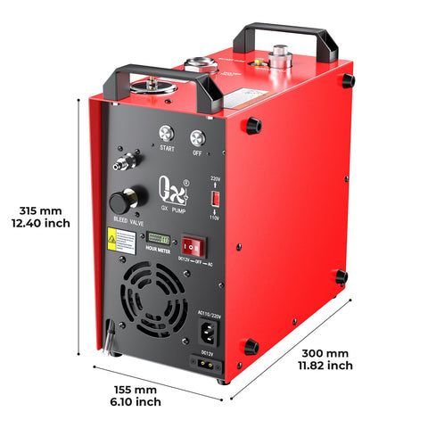 GX Pump GX-E-CS4-I package includes hoses, cables, and manual.