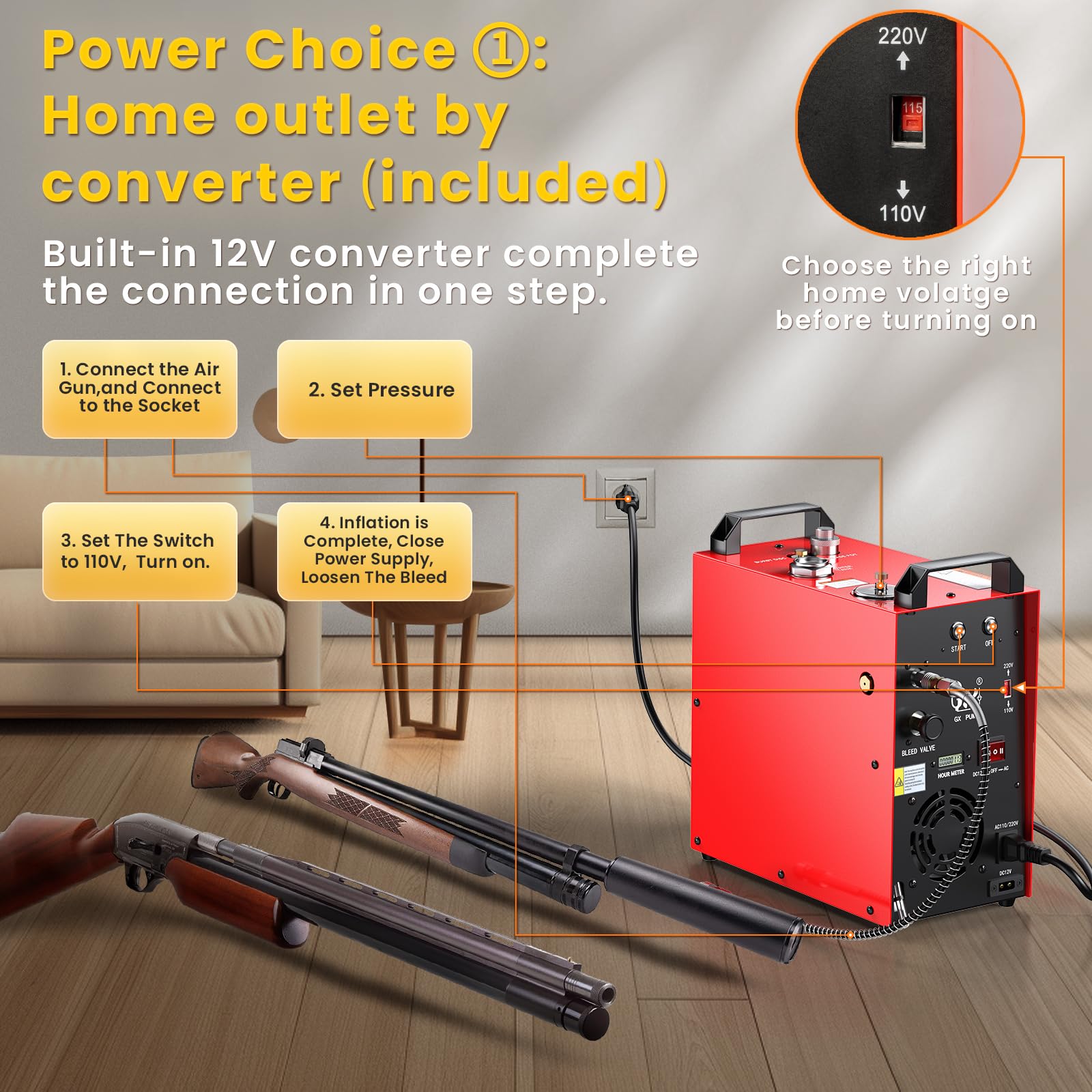 GX Pump GX-E-CS4-I top coolant and grease tanks for efficient cooling.