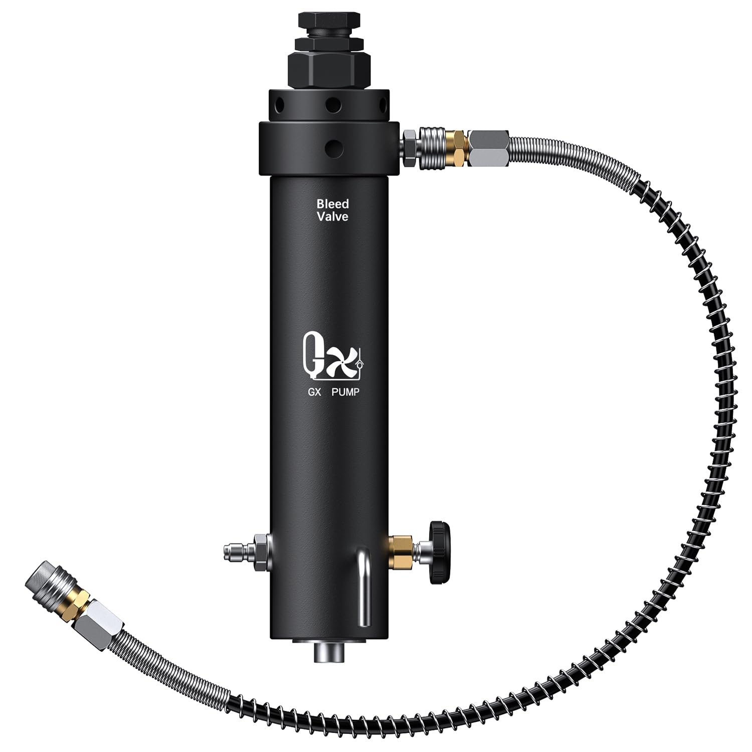 GX Pump filter body shown in heavy-duty aluminum for long-lasting high-pressure use.