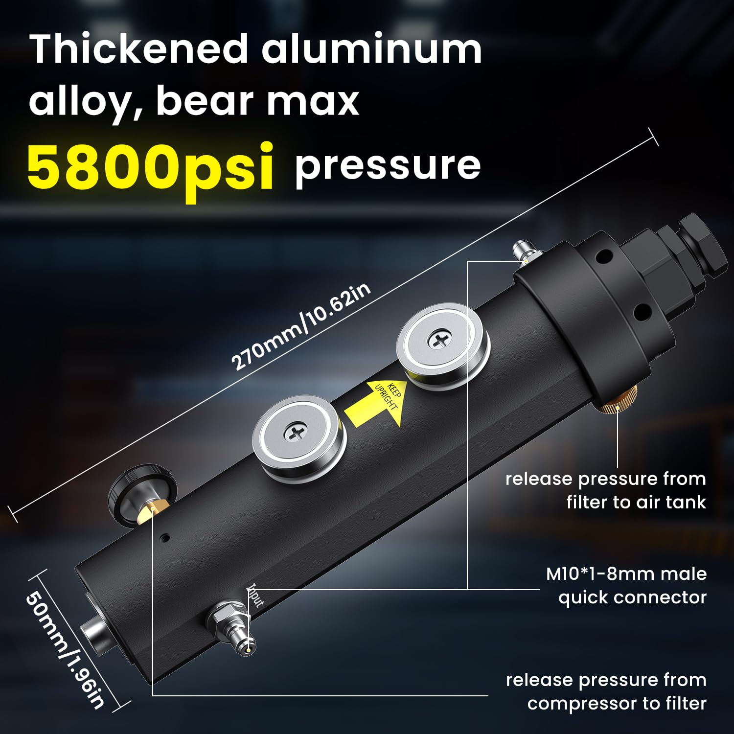 Screw mounting option allows drilling and robust fastening on various surfaces.