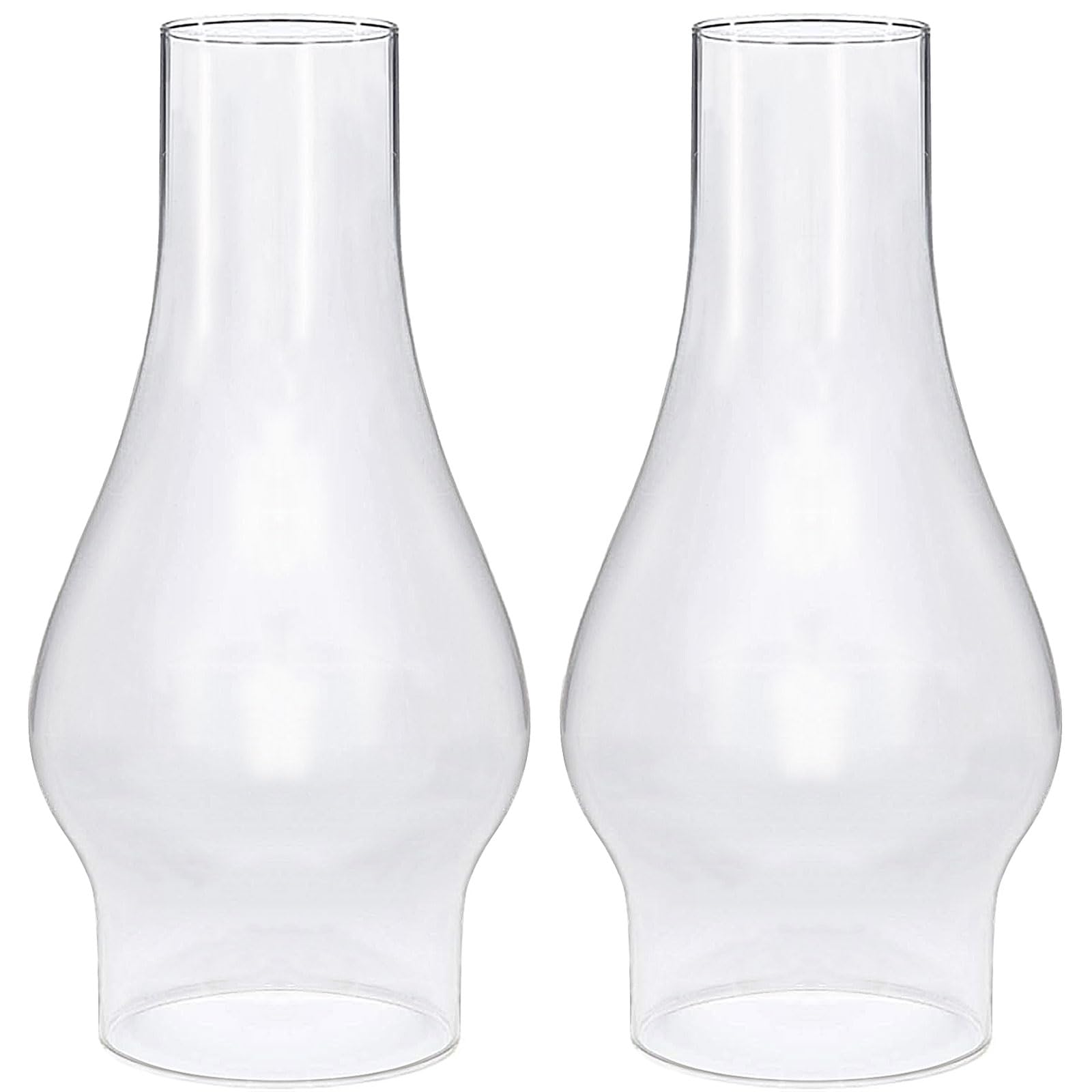 GXFCCYXT lamp chimney with 3in base and 8.5in height in clear glass.