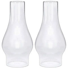 GXFCCYXT lamp chimney with 3in base and 8.5in height in clear glass.