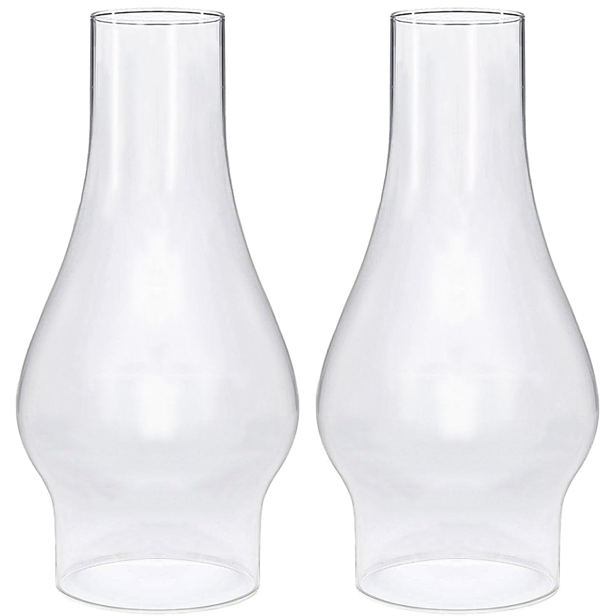 GXFCCYXT lamp chimney with 3in base and 8.5in height in clear glass.