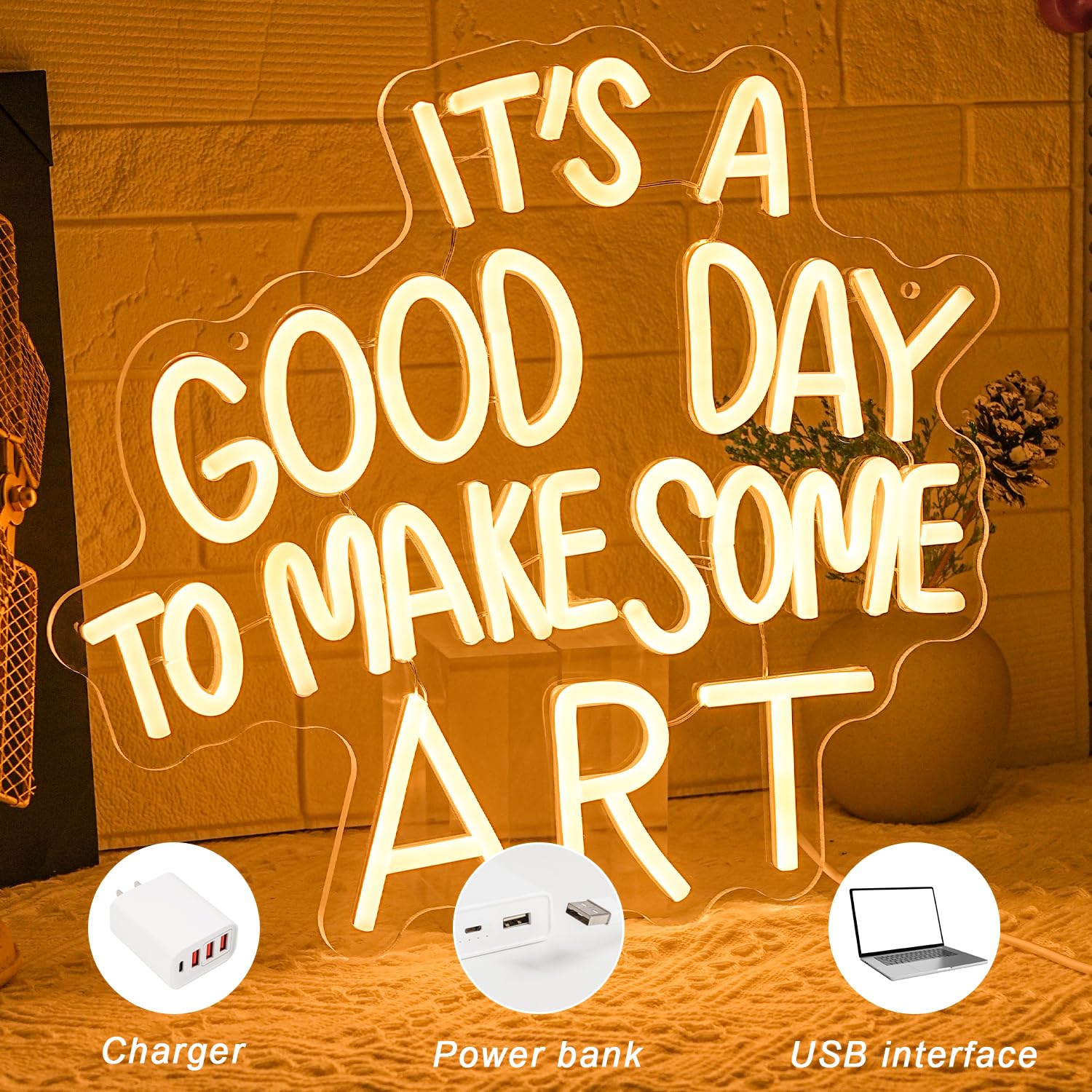 Gyaksjm Good Day neon sign dimming-switch lets you adjust brightness for different times.