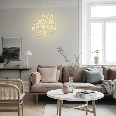 Gyaksjm Good Day neon sign gift-idea offers a thoughtful art-inspired present.