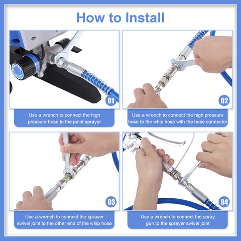 Gyfent 8500 psi rated hose withstands high-pressure spraying without worry.