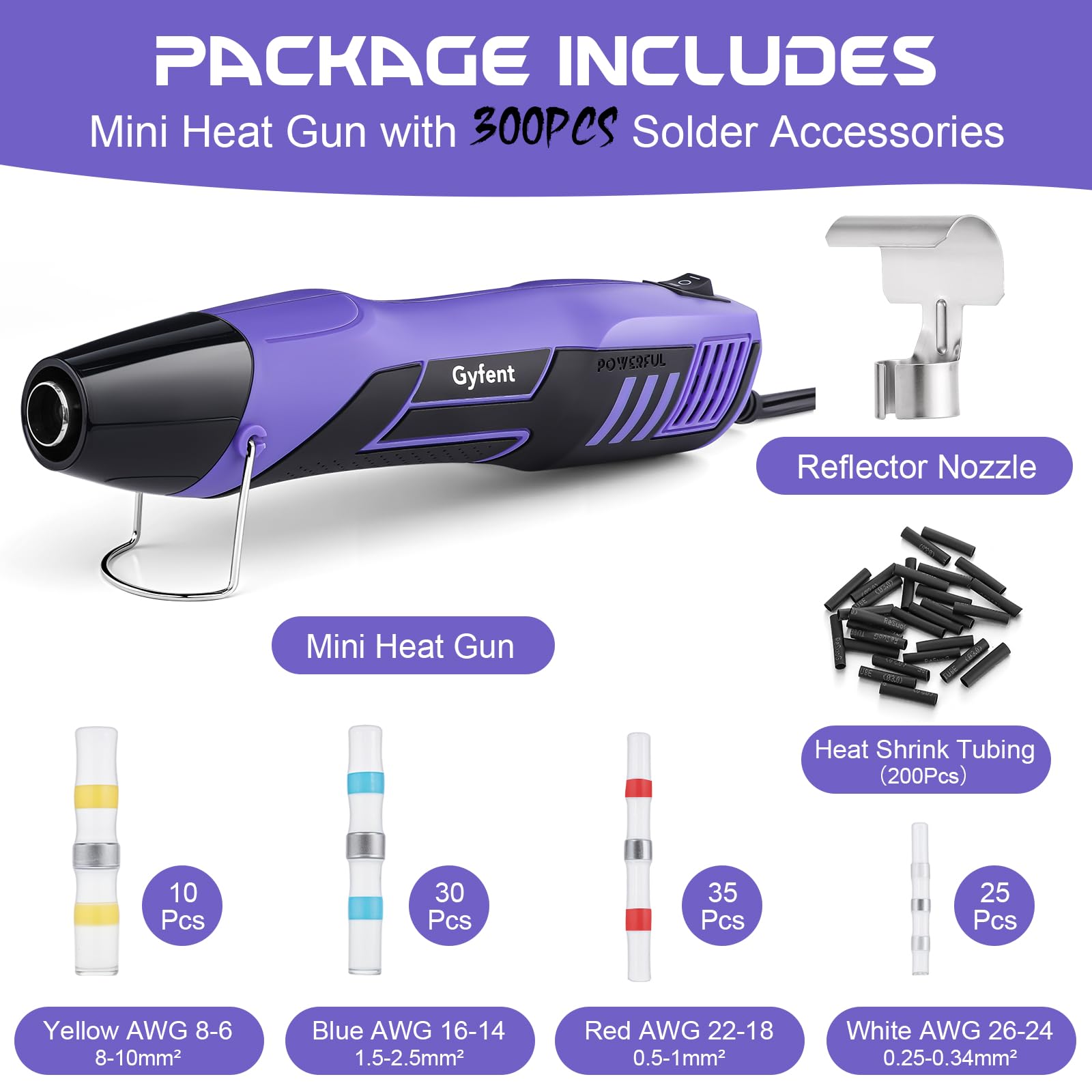 Gyfent solder seal connectors kit expands wiring options for quick repairs.