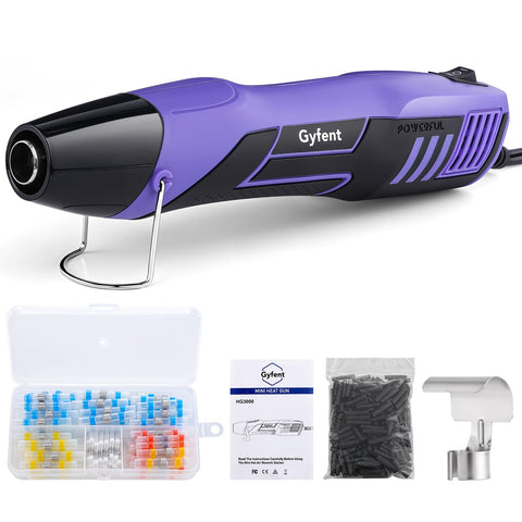 Gyfent mini heat gun with nozzle ideal for precise soldering and tubing work.