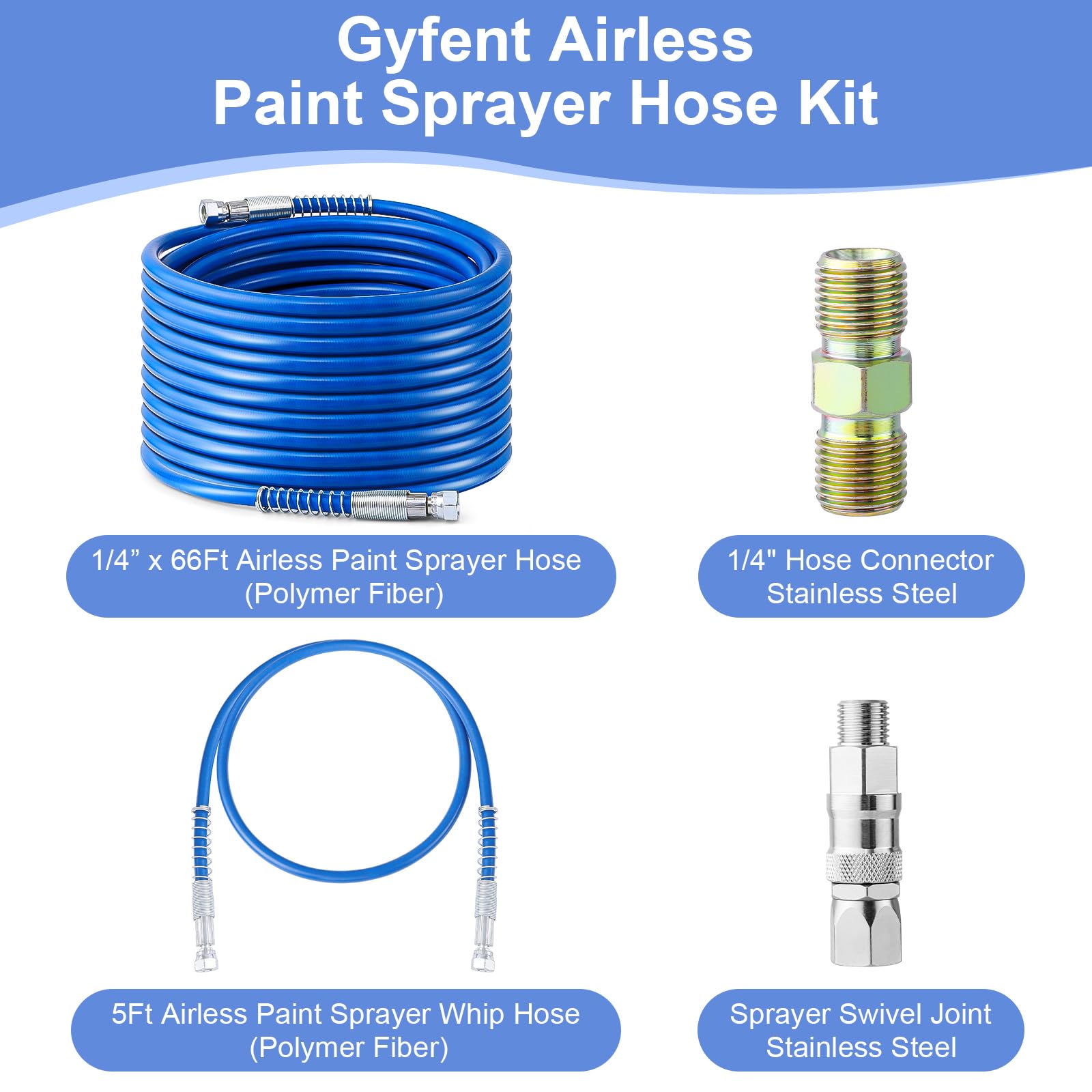 Gyfent quarter inch hose connector securely links hoses for seamless setup.