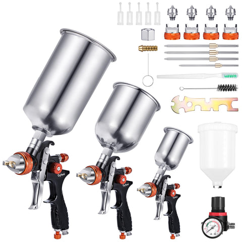 Gyfent spray gun aluminum body for smooth, fatigue-free painting sessions.
