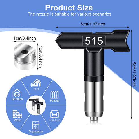Gyfent spray tip 517 model designed for tight corners and trimming