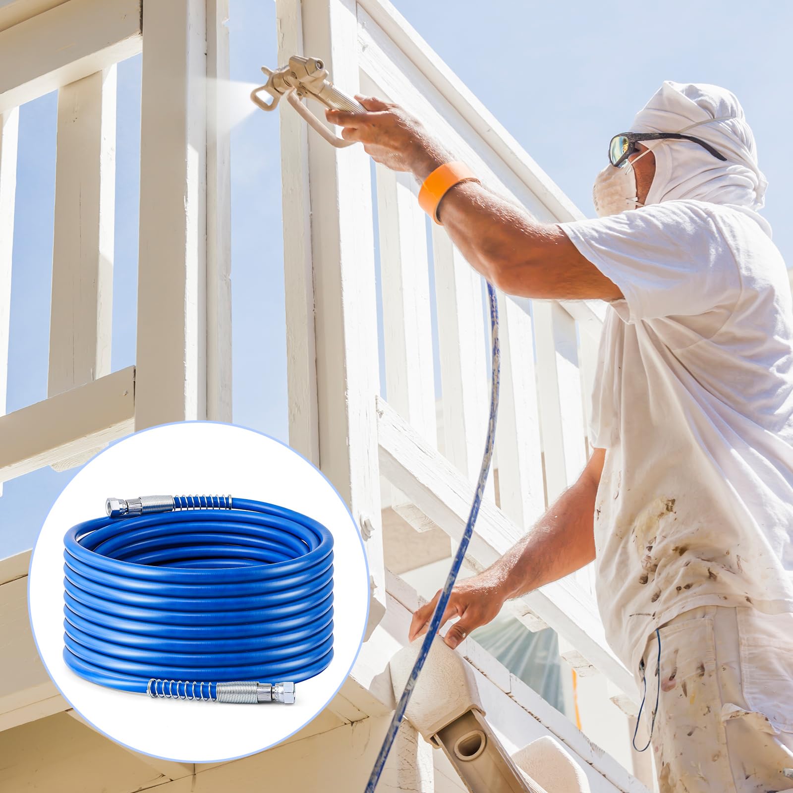 Gyfent wide-application hose fits doors, walls, fences, and decks.