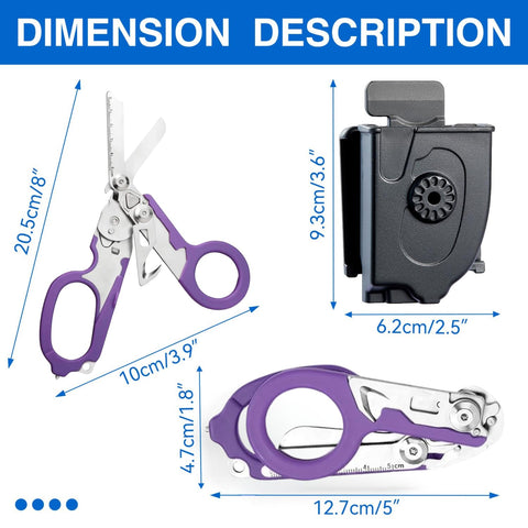 Gymsire folded shears compact size, easy to store in a bag or pocket.