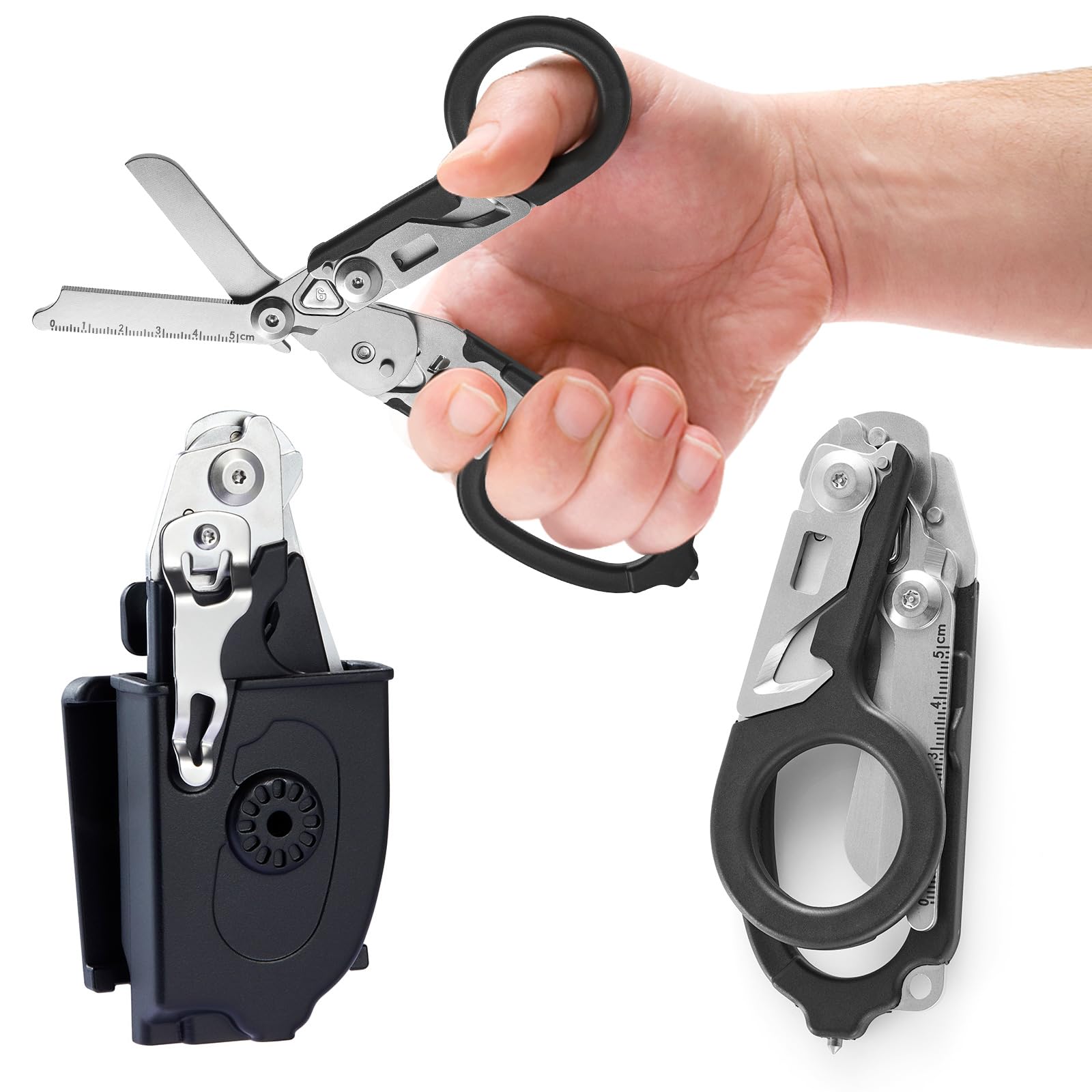 Gymsire trauma shears folded view, compact and portable for quick carry.