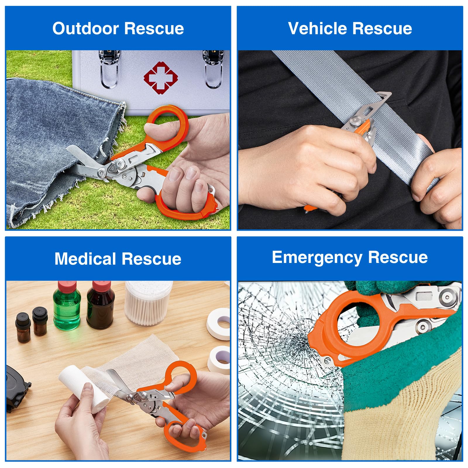 Gymsire oxygen tank wrench feature on trauma shears for cylinder adjustments.
