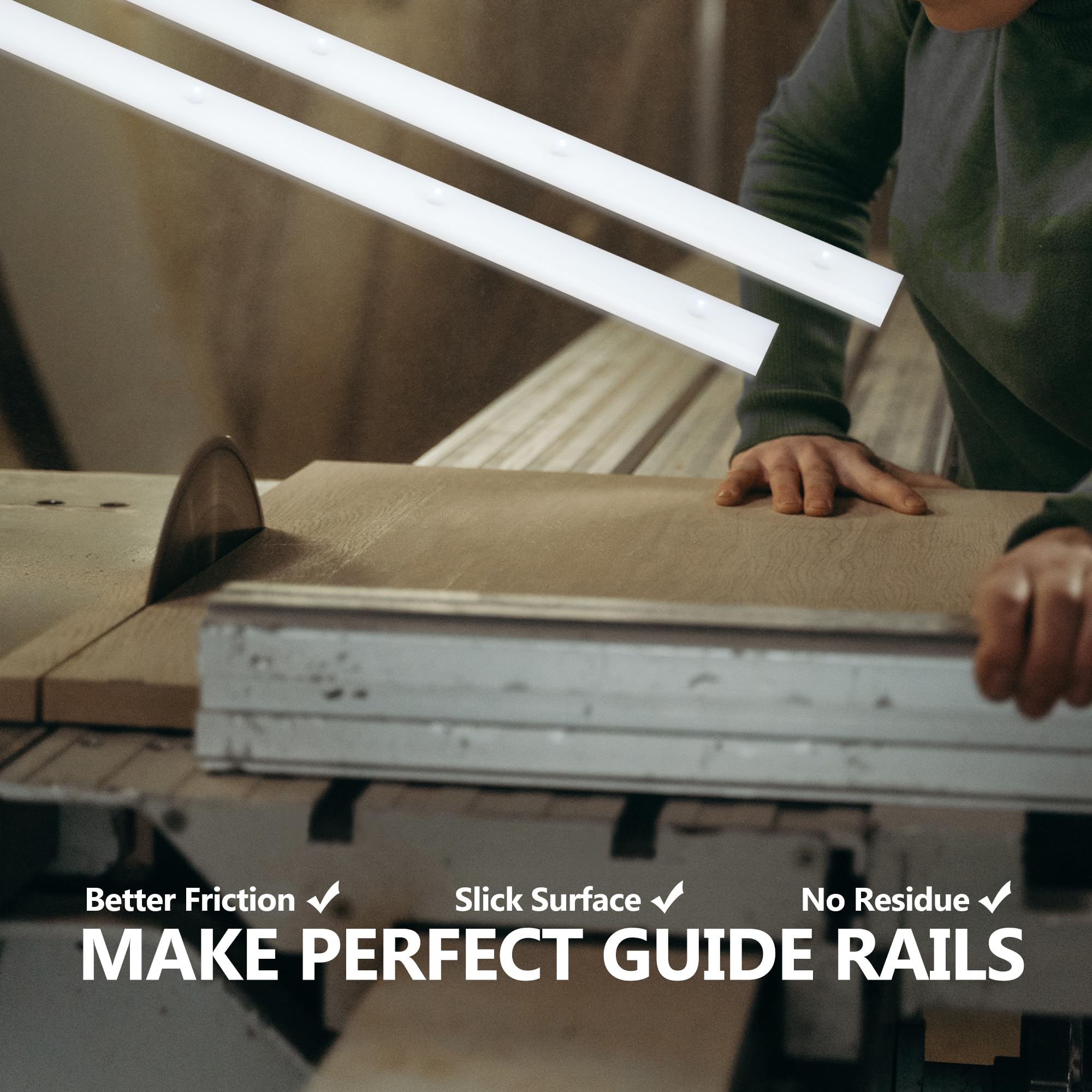 GYOFFULL crosscut sled 17-inch length enables longer board handling.
