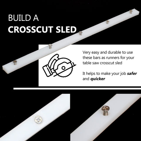 GYOFFULL crosscut sled 3/4-inch width fits standard saw slots.