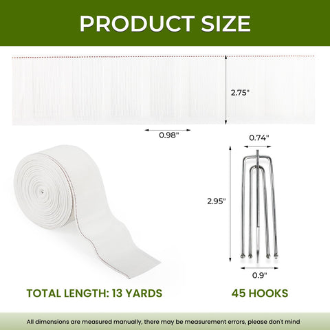 GYOSUGANG stainless steel four-prong hooks provide secure curtain support.