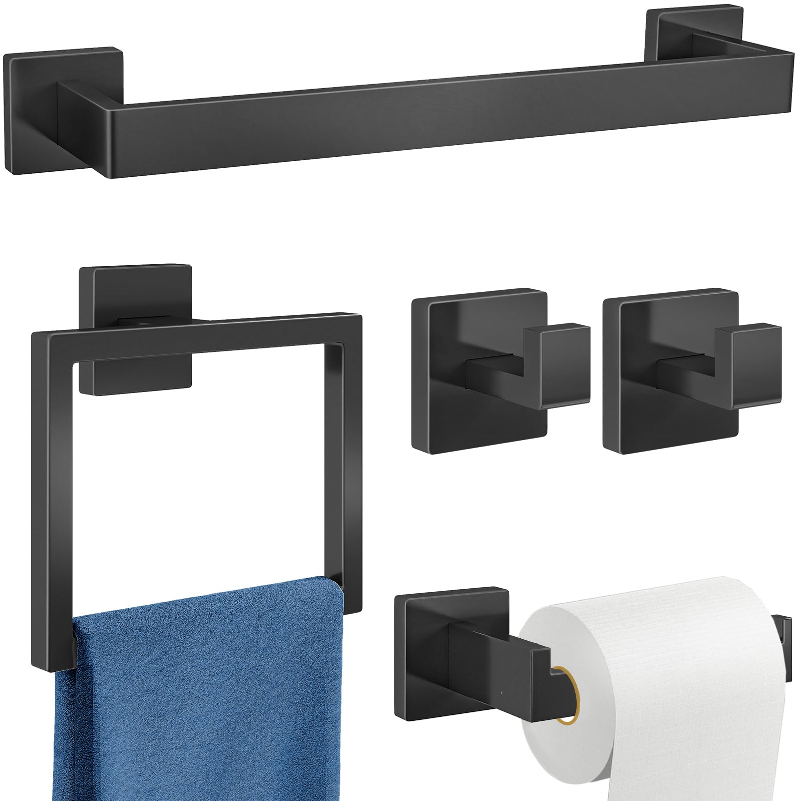 Gypie 16-inch towel bar on wall for easy towel access