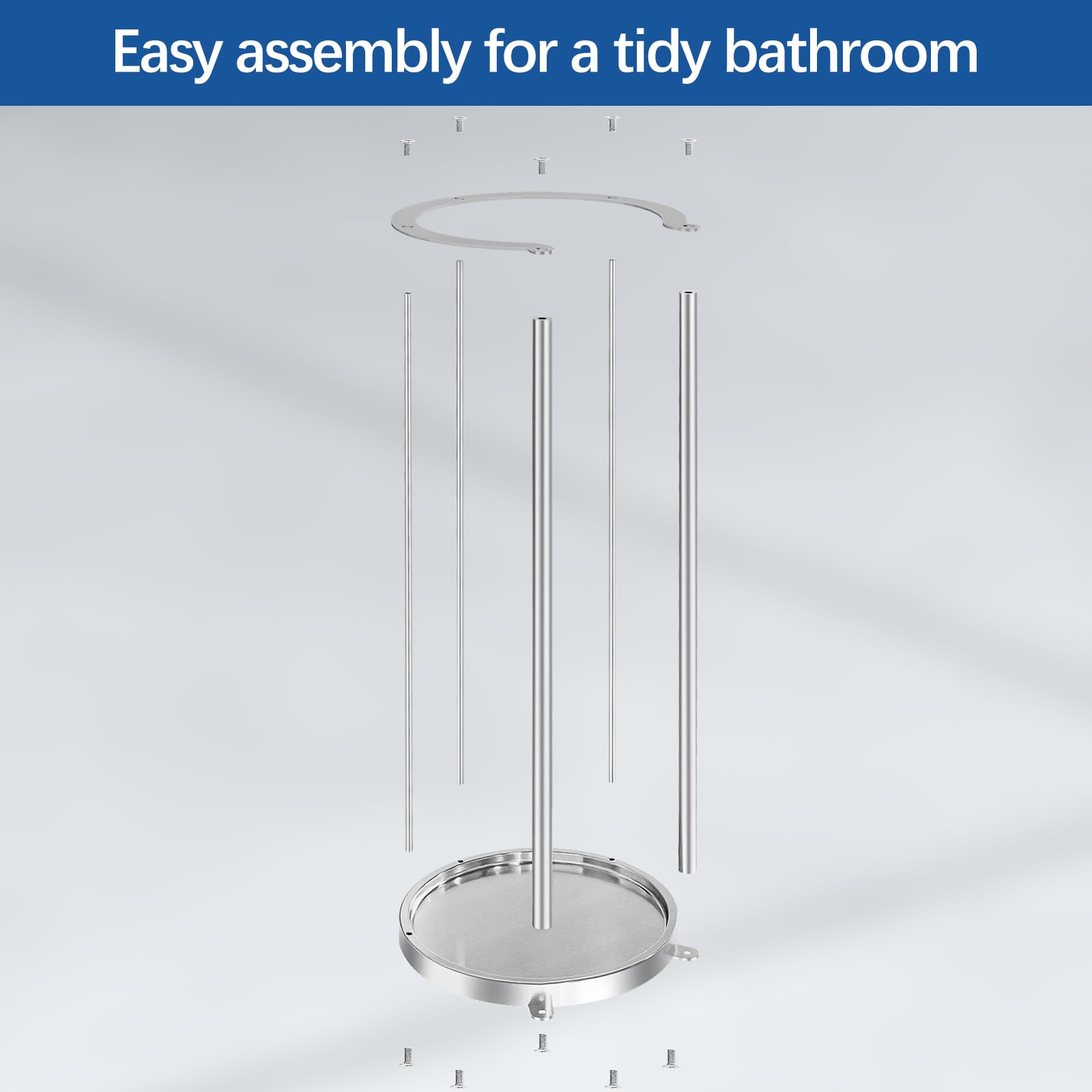 Gypie anti-slip base protects floors while keeping rolls accessible.
