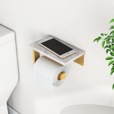 Gypie brushed gold finish resists moisture and adds a contemporary glow.