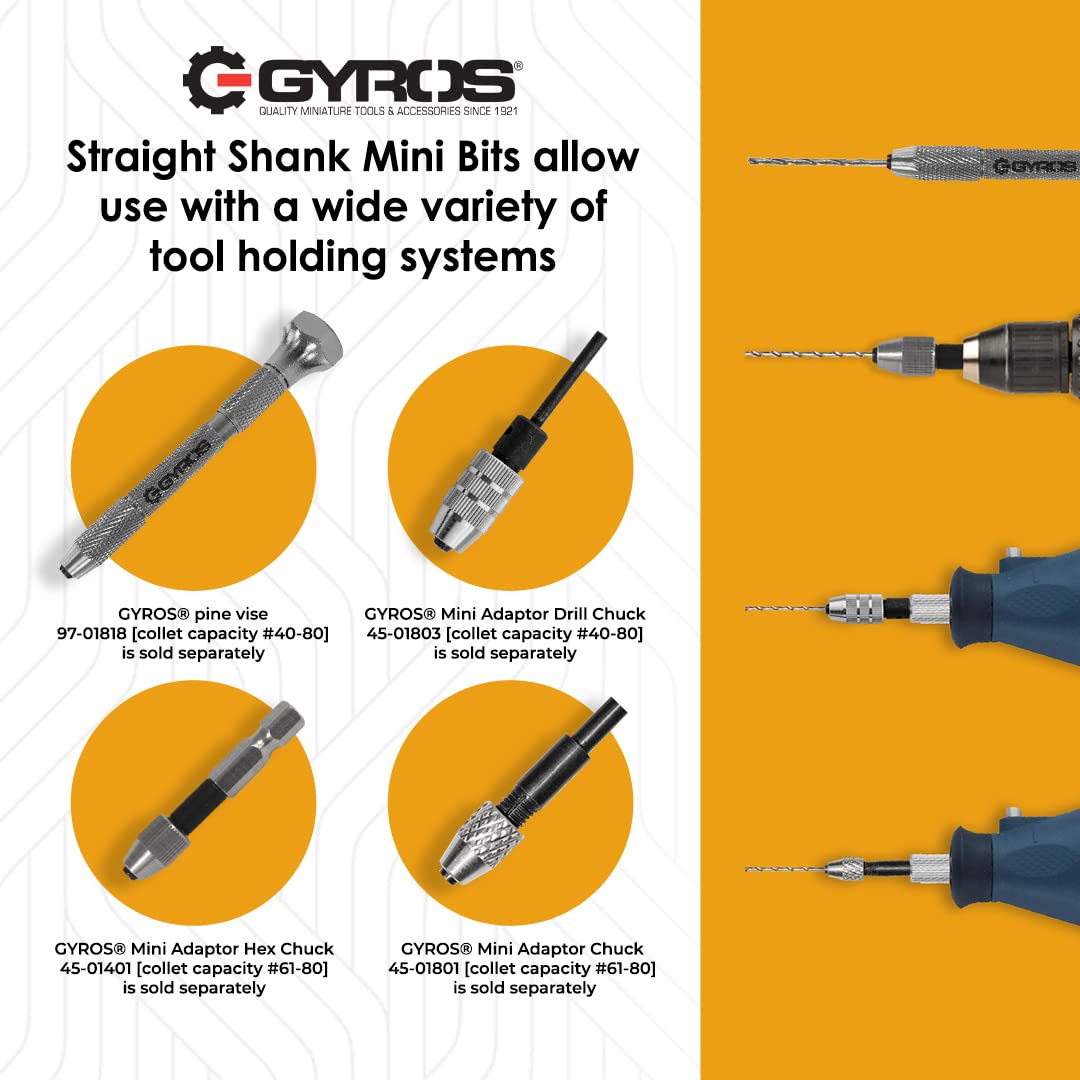 Gyros precision tips compatible with pin vise and adapters
