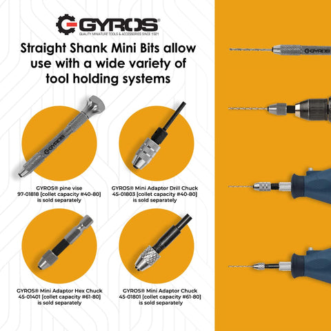 Gyros precision tips compatible with pin vise and adapters